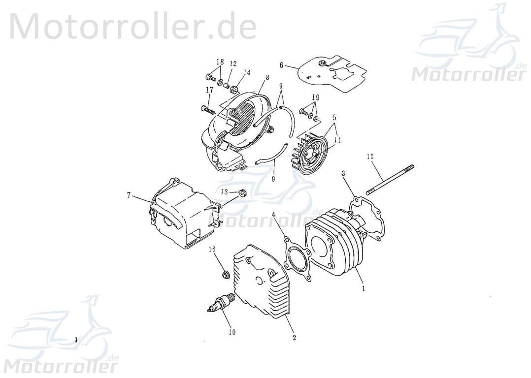 Motordichtsatz Morini LC Motor Zylinder Dichtsatz Dichtungen Aprilia Scarabeo 50